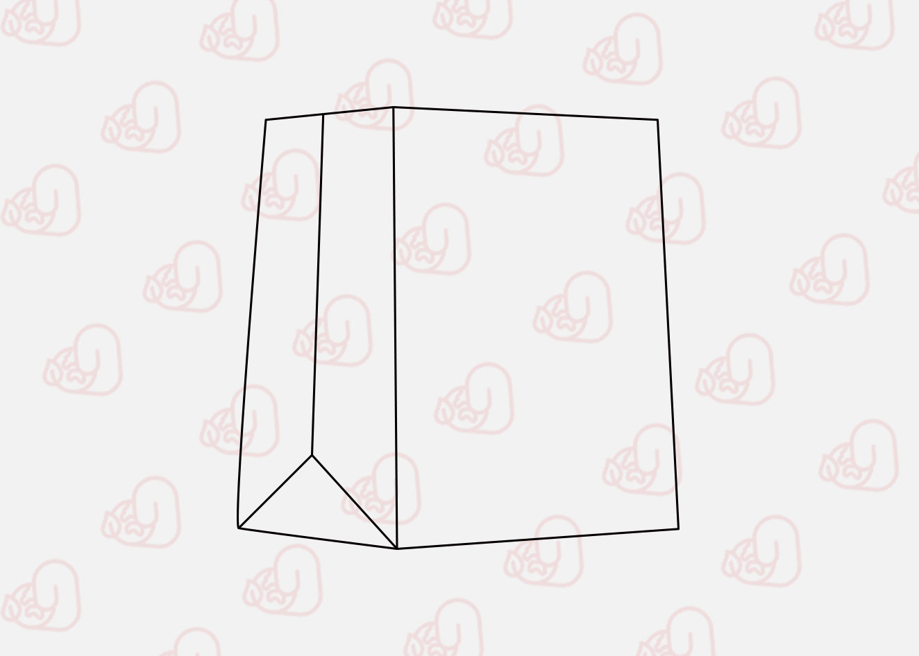 Modelos de saco de papel com fundo quadrado