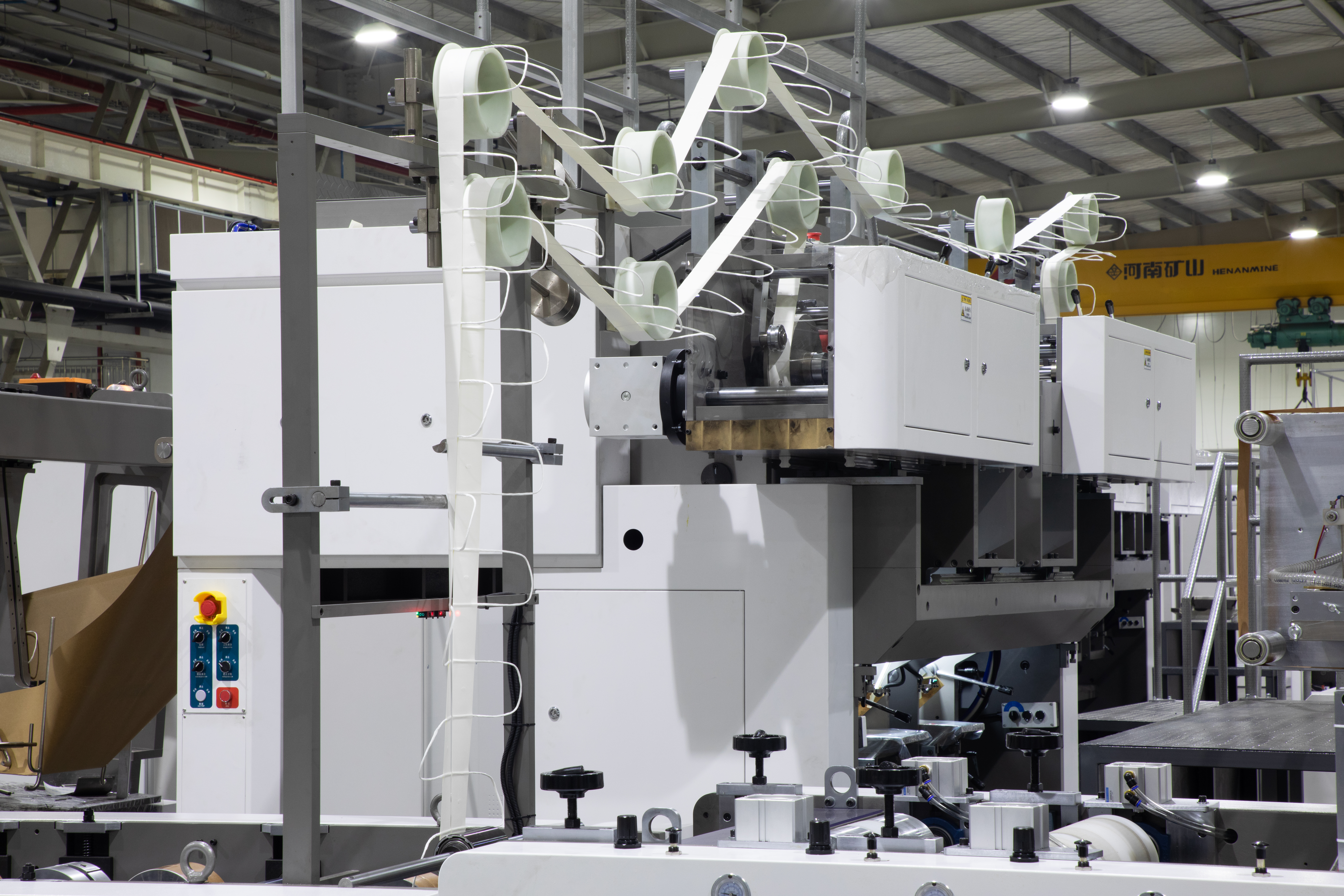 Oyang 16-esferas folha semi-automática alimentação da série de máquinas de bolsas de papel de corda redonda