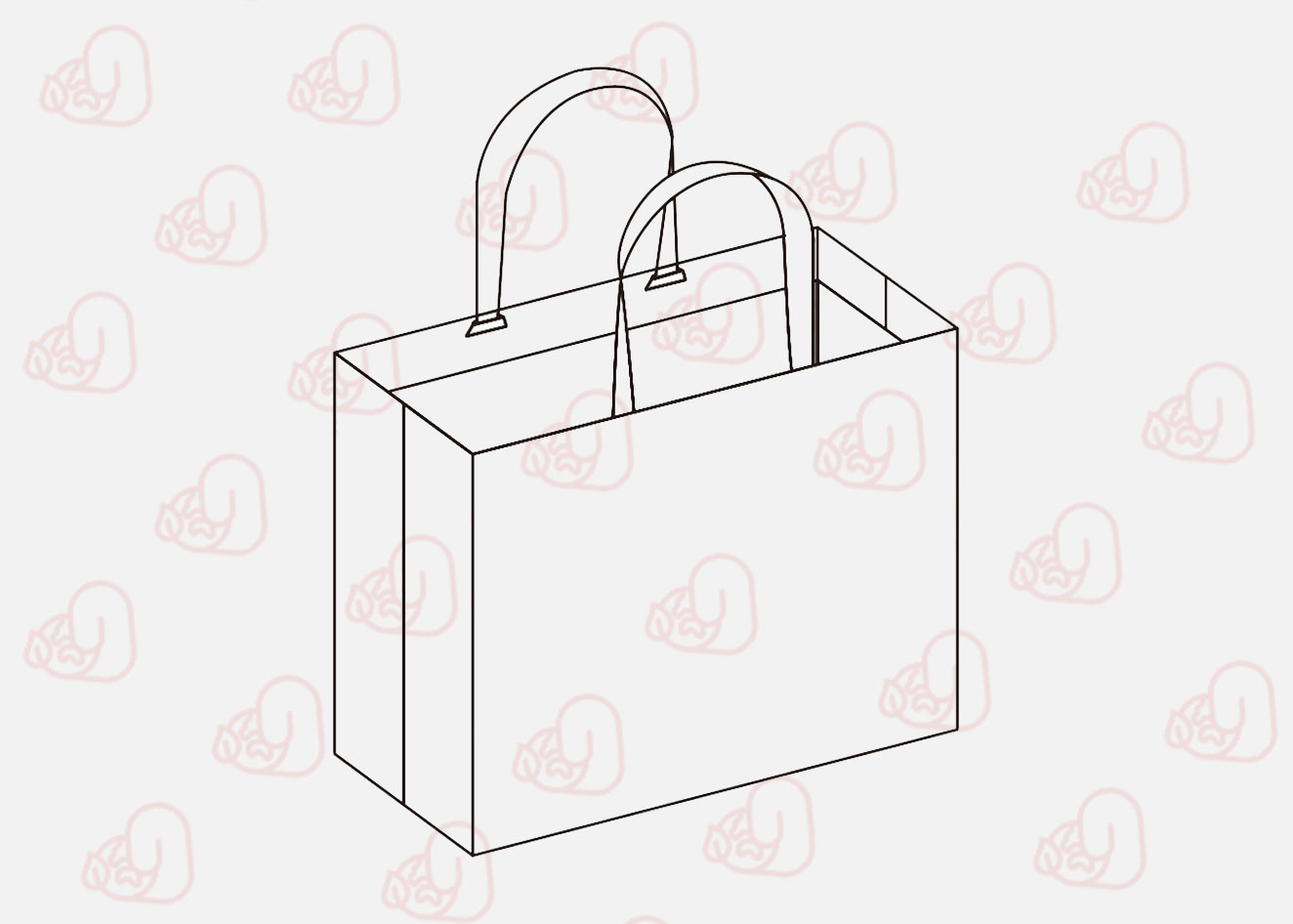 Saco de papel luxuoso sem vincos