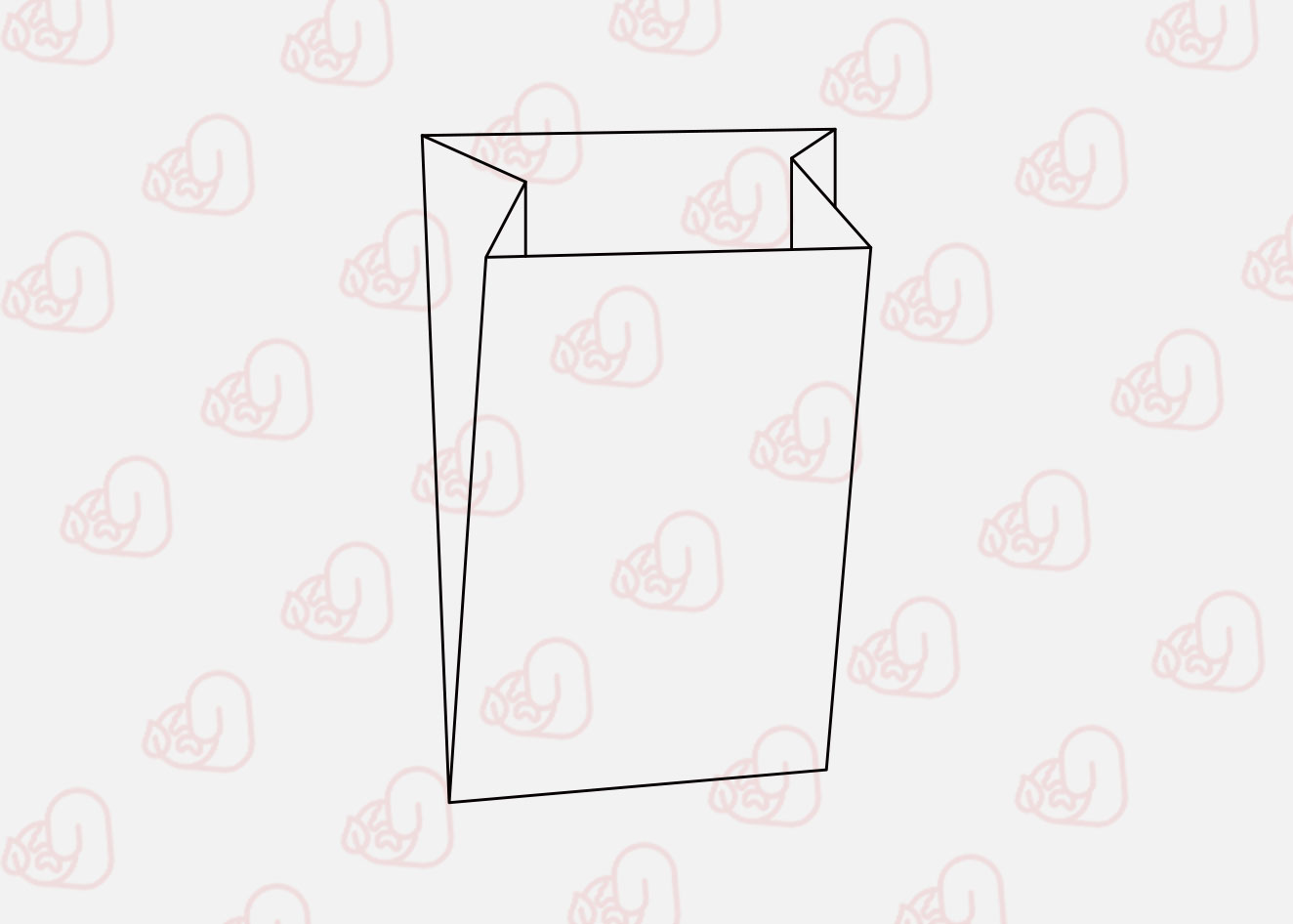 Modelos de saco de papel com fundo plano