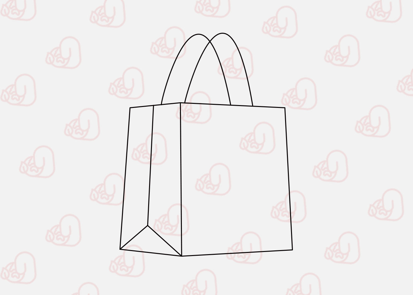 Modelos de saco de papel com alça torcida