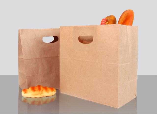 Saco de papel com fundo quadrado sem alça plana