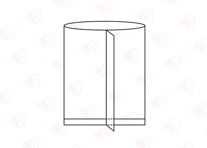 Bolsa com vedação central (bolsa de travesseiro)