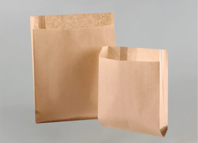 Saco de papel com fundo afiado